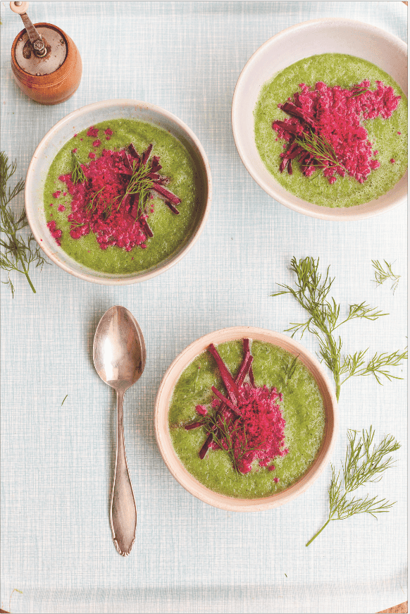 Rachel Khoo: Chilled cucumber soup with beetroot yoghurt granita