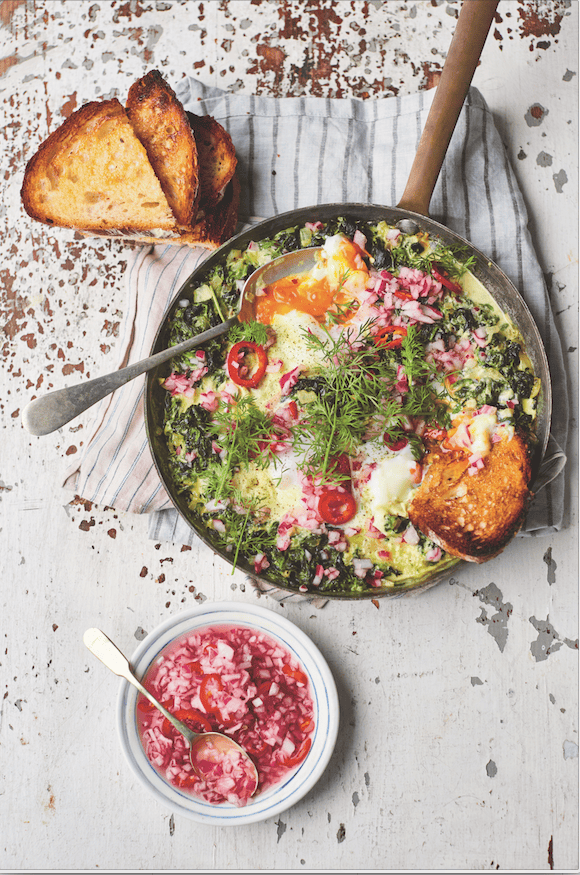 Rachel Khoo: Stewed spinach eggs