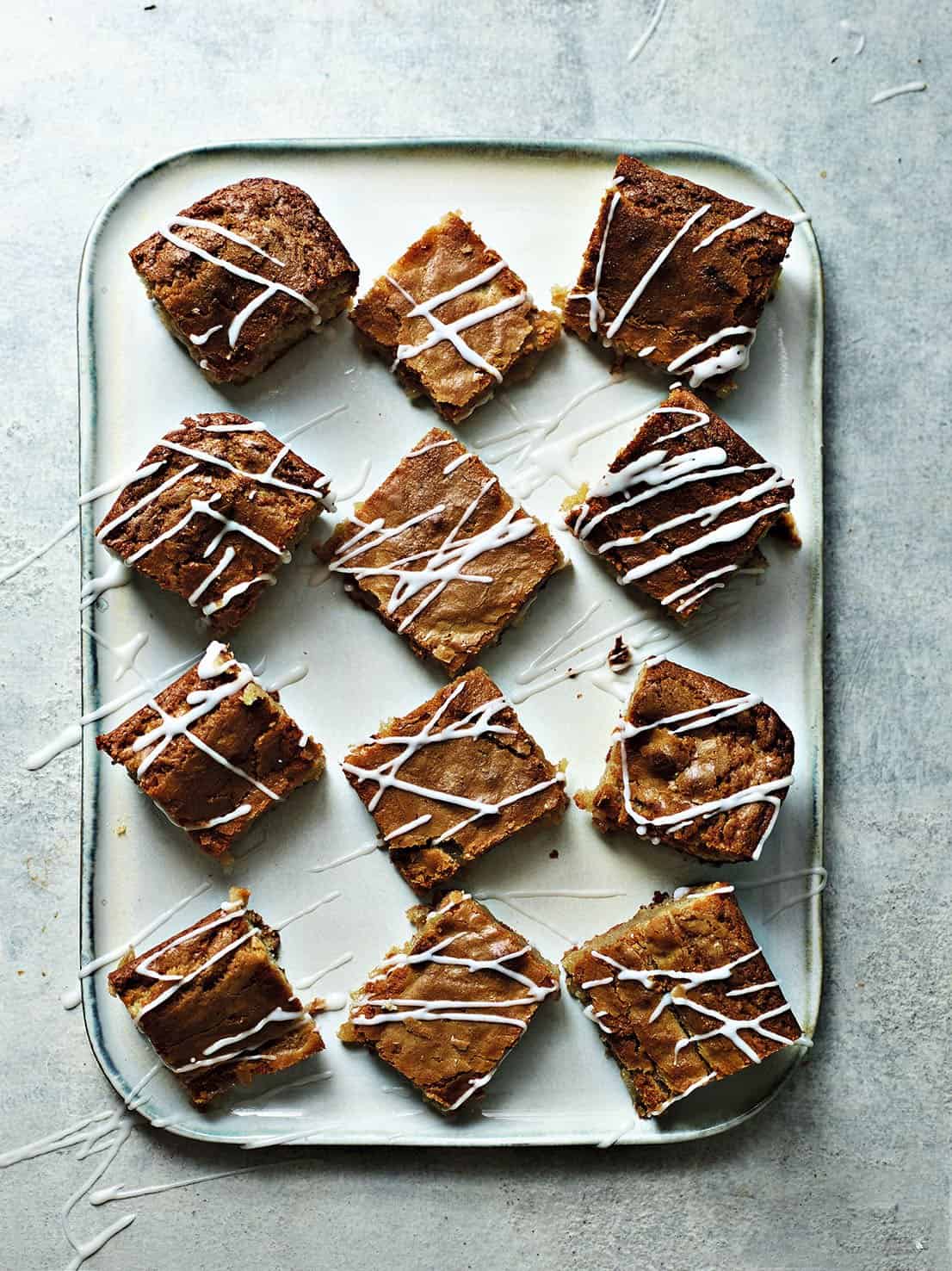 Simon Rimmer and Tim Lovejoy’s Sunday Brunch Cookbook: White chocolate, peanut butter & banana blondies